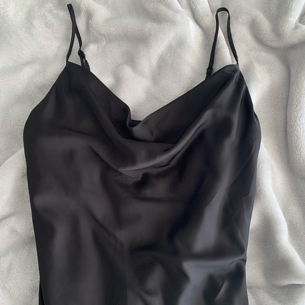 GARAGE COWL NECK SATIN DRESS - Picture 3 of 4